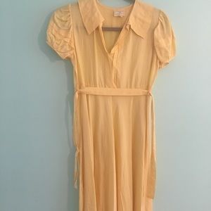 1930s shirley temple yellow juniors party dress